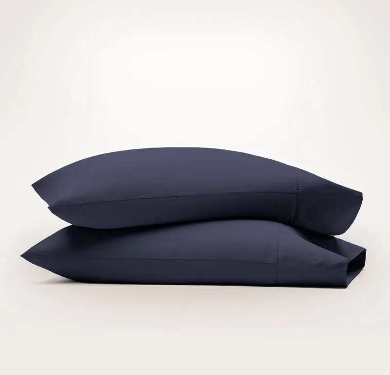 Signature Hemmed Pillowcase Set - Coastal Navy (Personalized)