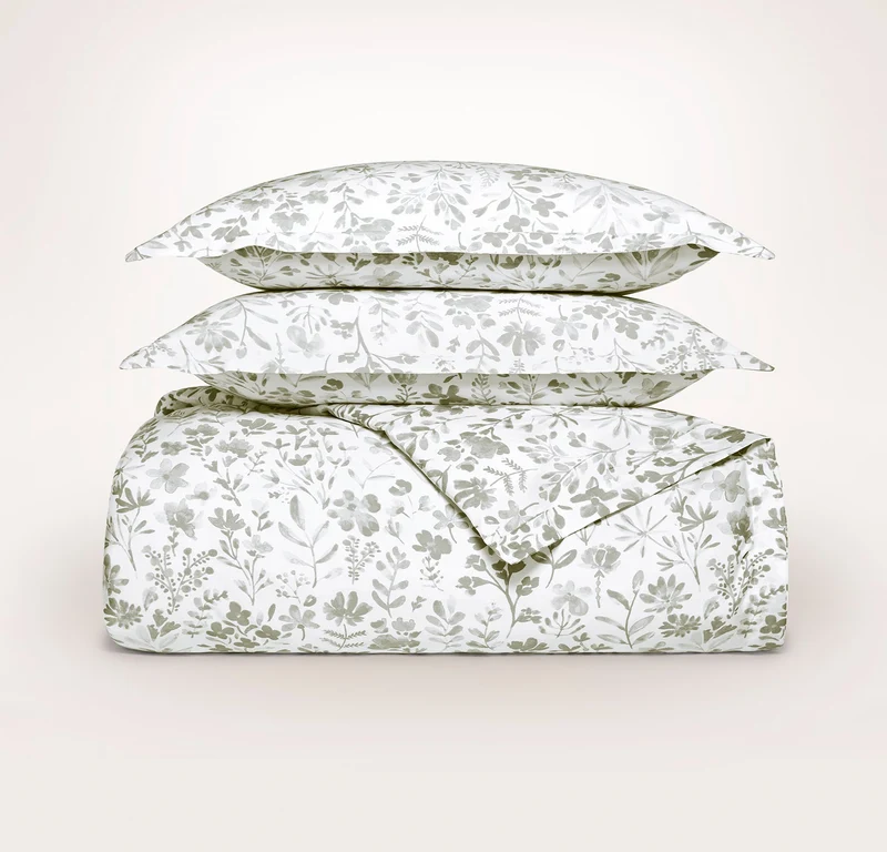Signature Hemmed Duvet Set - Juniper Botanical