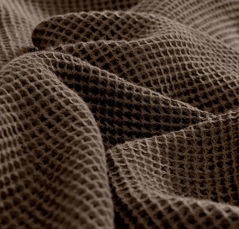 Waffle Bed Blanket - Espresso