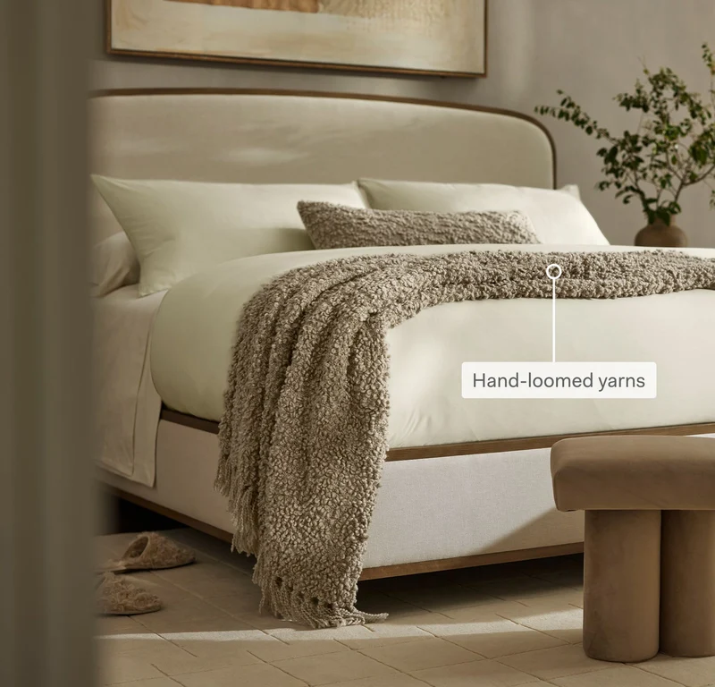 Cozy Boucle Throw Blanket - Heathered Pewter