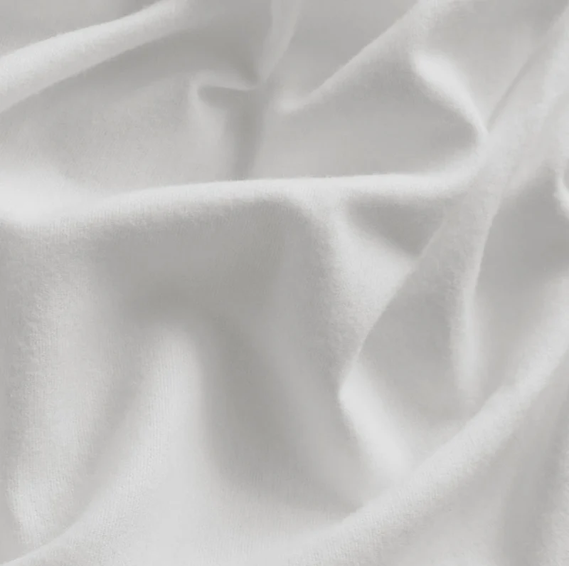Flannel Pillowcase Set - White