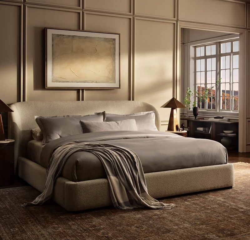 Ligne Velvet Pillow Cover (Lumbar) - Oak/Cream