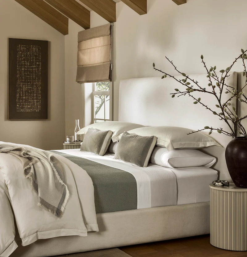 Ligne Velvet Pillow Cover (Petite Lumbar) - Juniper/Cream
