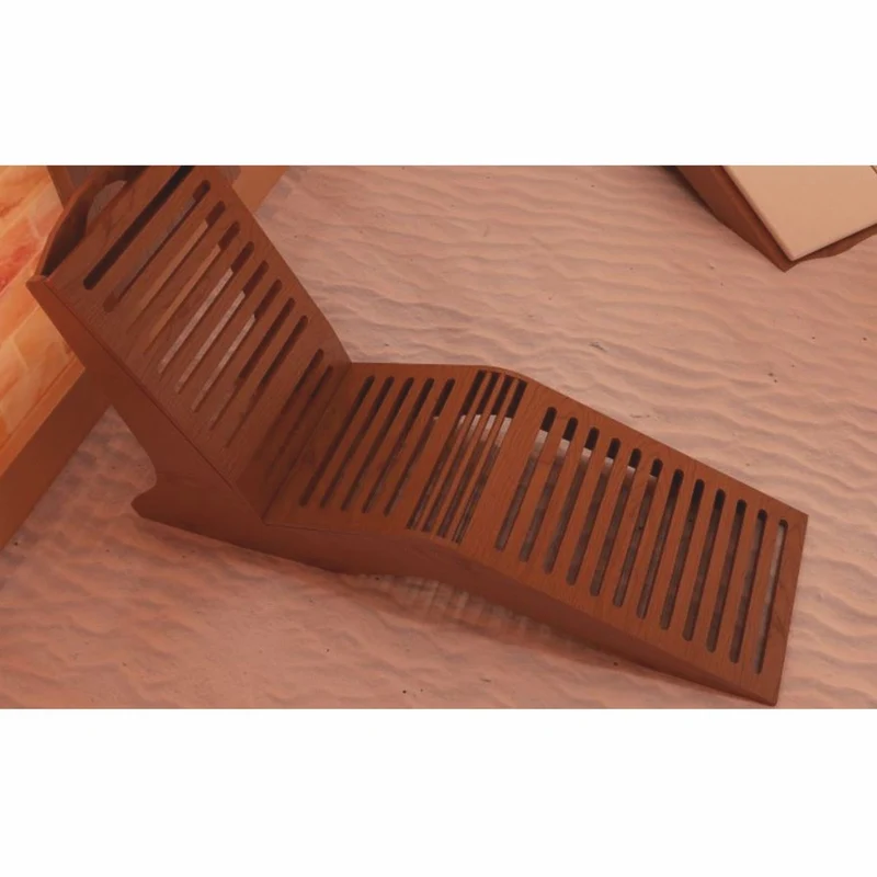 Casa Padrino Luxus Liege Braun / Beige 168 x 56 x H. 91 cm - Poolliege - Saunaliege - Pool Möbel - Sauna Möbel - Made in Italy