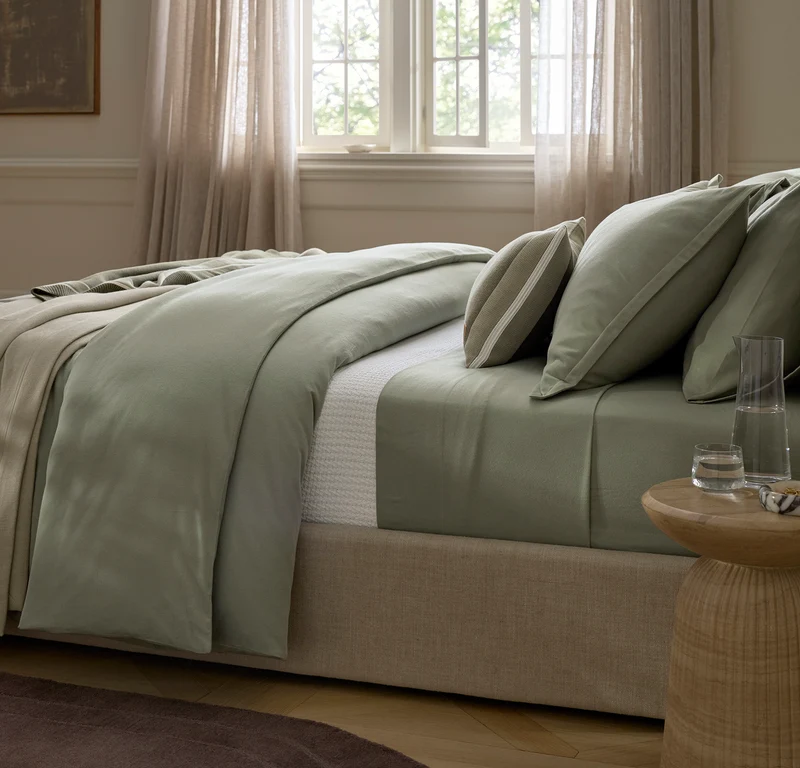 Flannel Duvet Set - Sageleaf