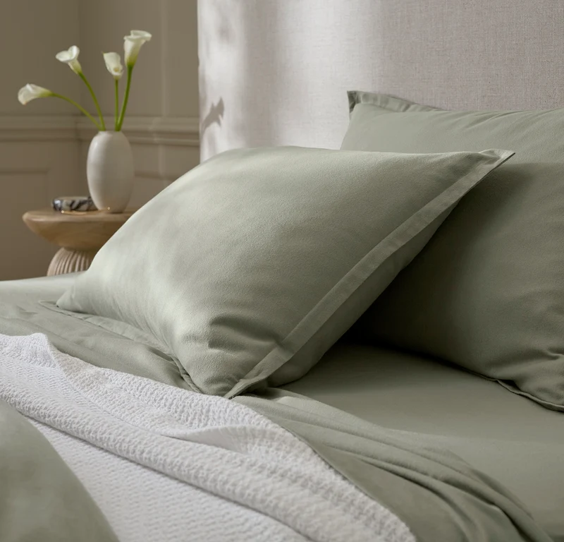 Flannel Duvet Set - Sageleaf