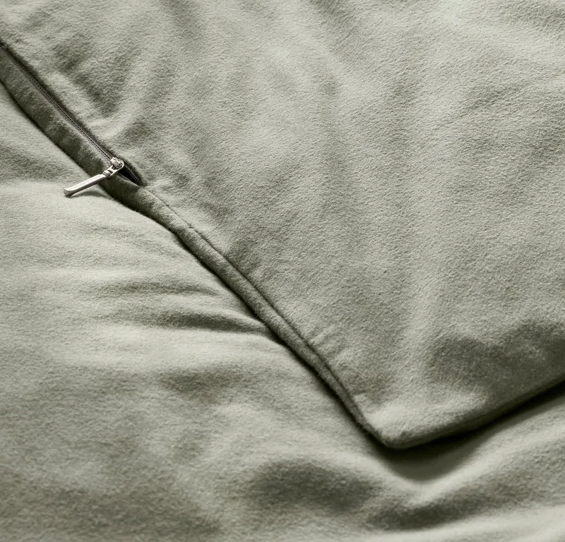 Flannel Duvet Set - Sageleaf