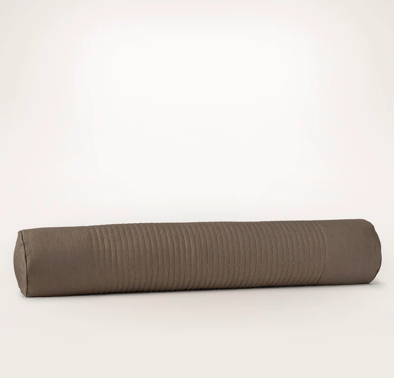 Fluted Pillow Cover (Bolster) - Walnut
