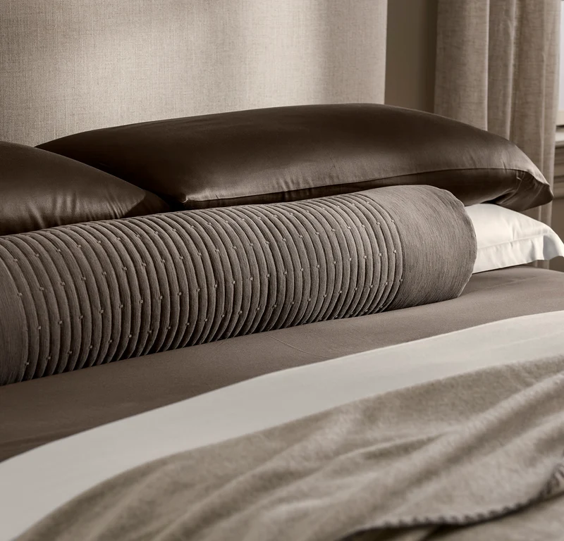 Fluted Pillow Cover (Bolster) - Walnut