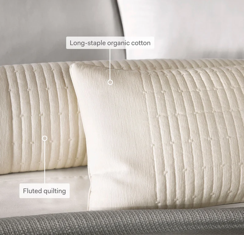 Fluted Pillow Cover (Bolster) - Oak