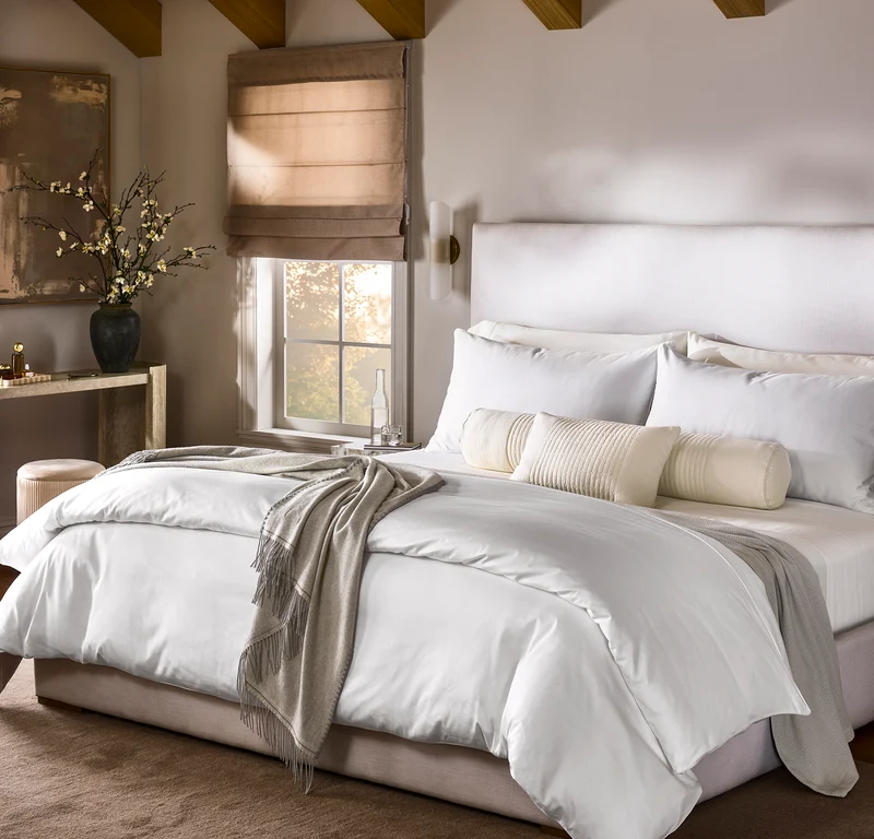 Fluted Pillow Cover (Bolster) - Cream
