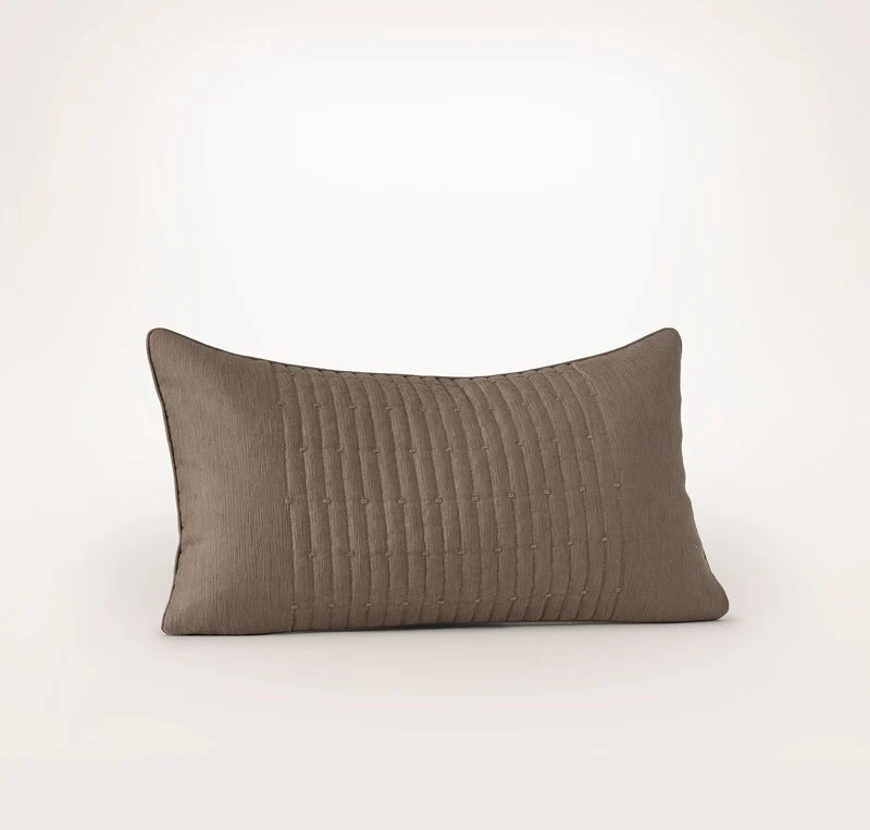 Fluted Pillow Cover (Petite Lumbar) - Walnut