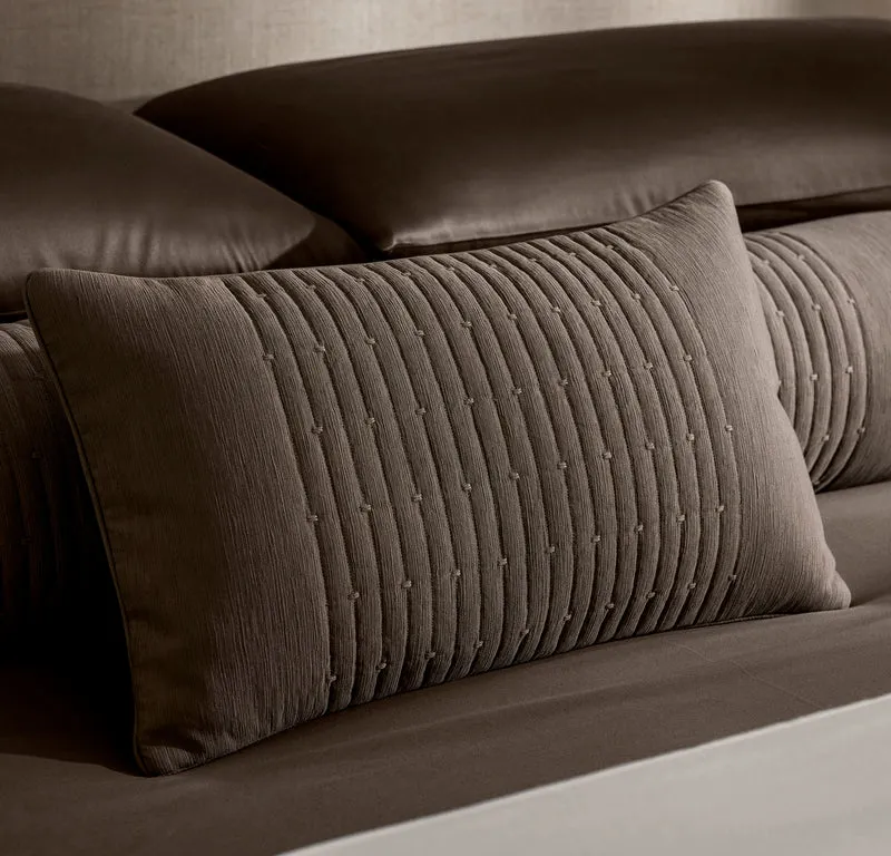 Fluted Pillow Cover (Petite Lumbar) - Walnut