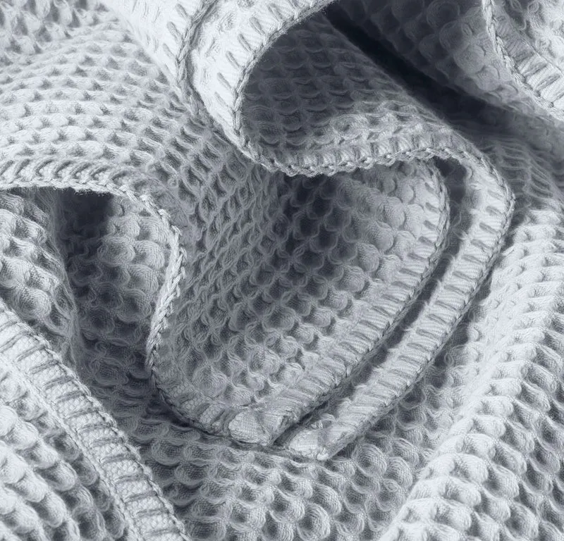Waffle Bed Blanket - Hydrangea/Bay Whipstitch