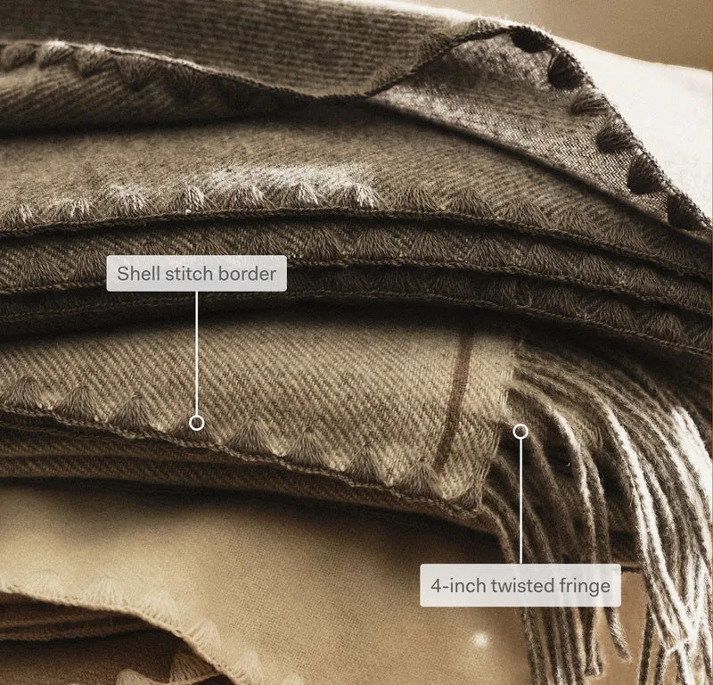Reserve Maison Cashmere Throw Blanket - Cream
