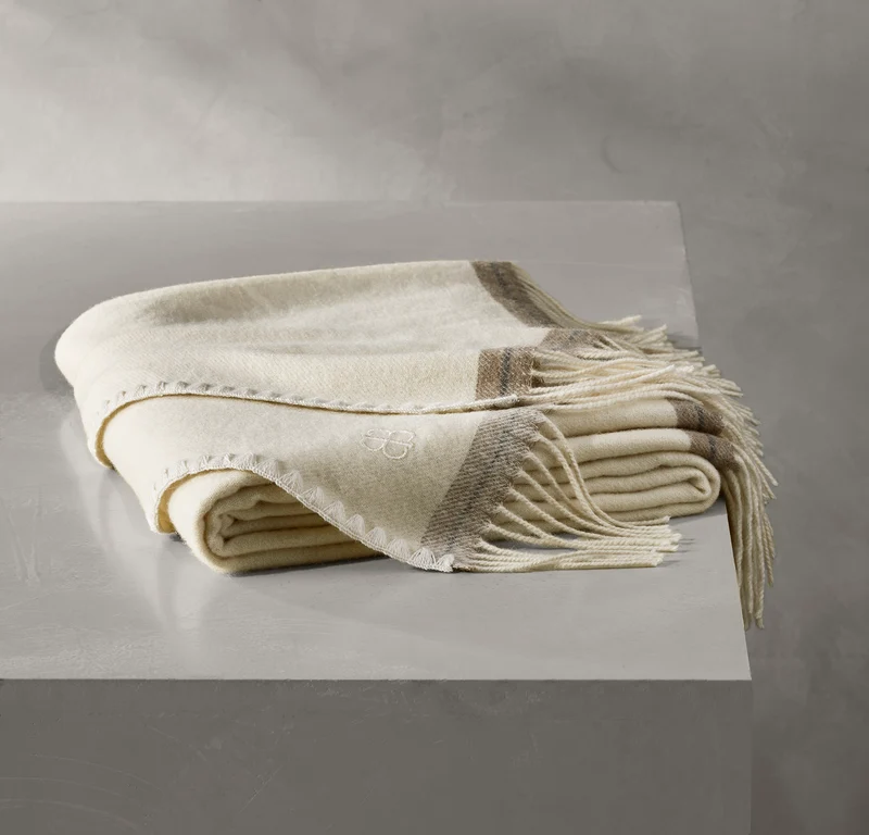 Reserve Maison Cashmere Throw Blanket - Cream