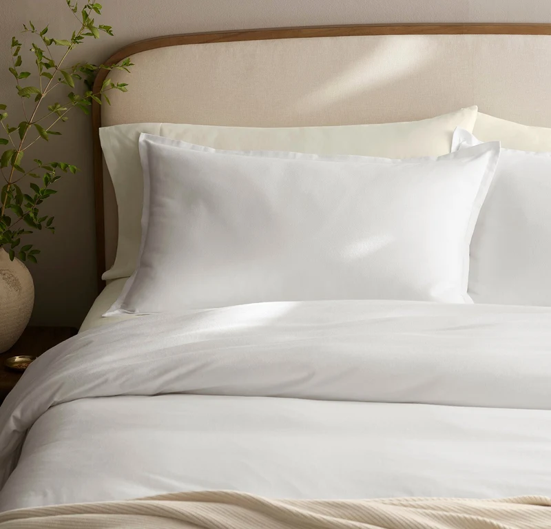 Flannel Duvet Set - White