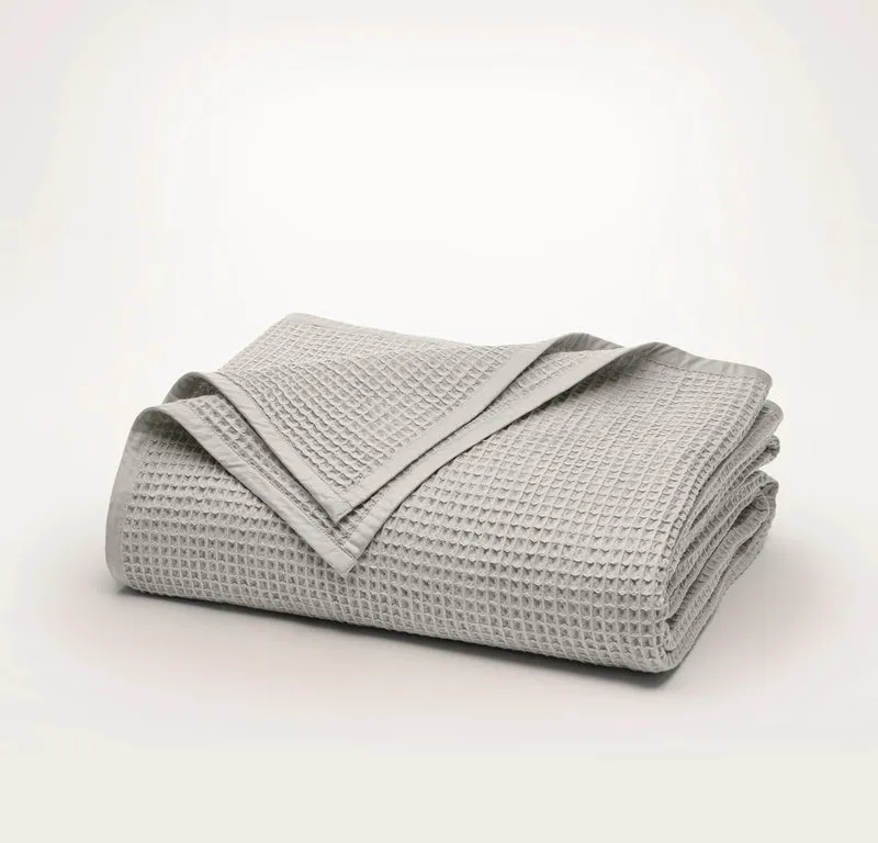 Waffle Bed Blanket - Pewter