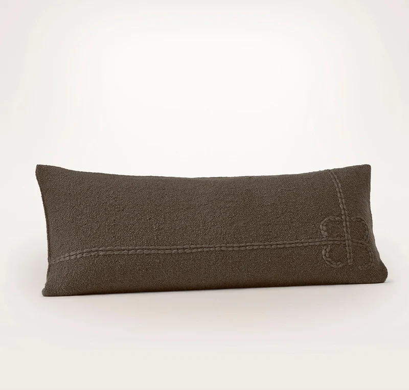 Petite Bouclé Pillow Cover - Deep Walnut