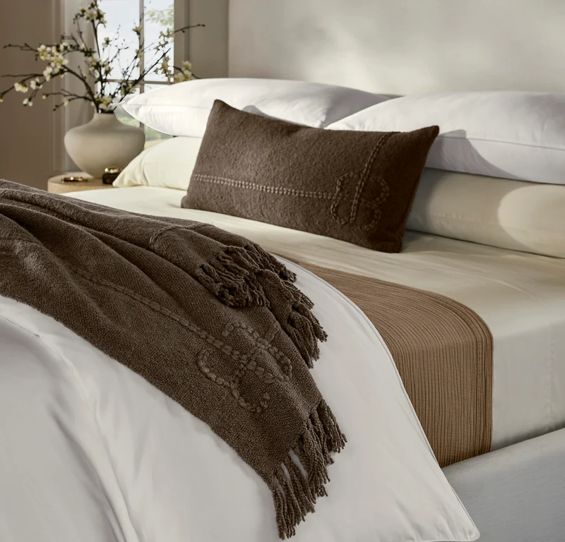 Petite Bouclé Pillow Cover - Deep Walnut