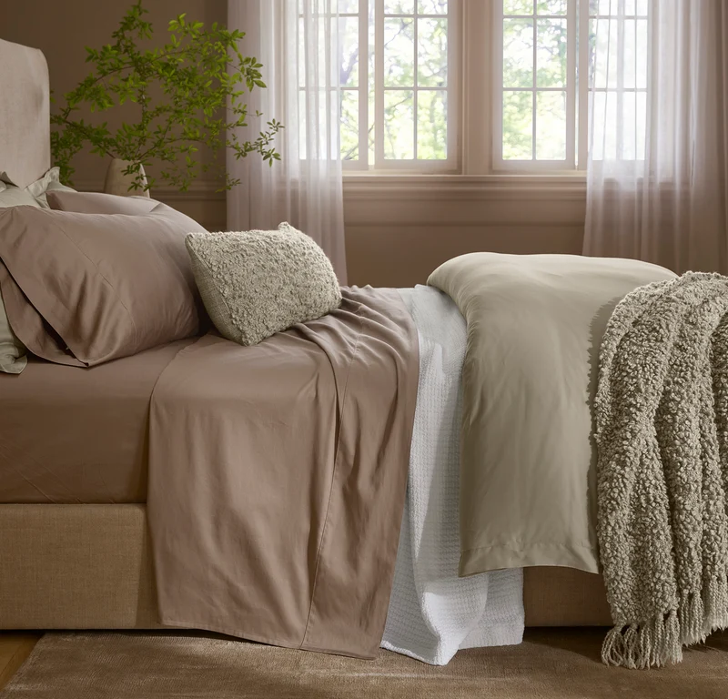 Signature Hemmed Sheet Set - Walnut