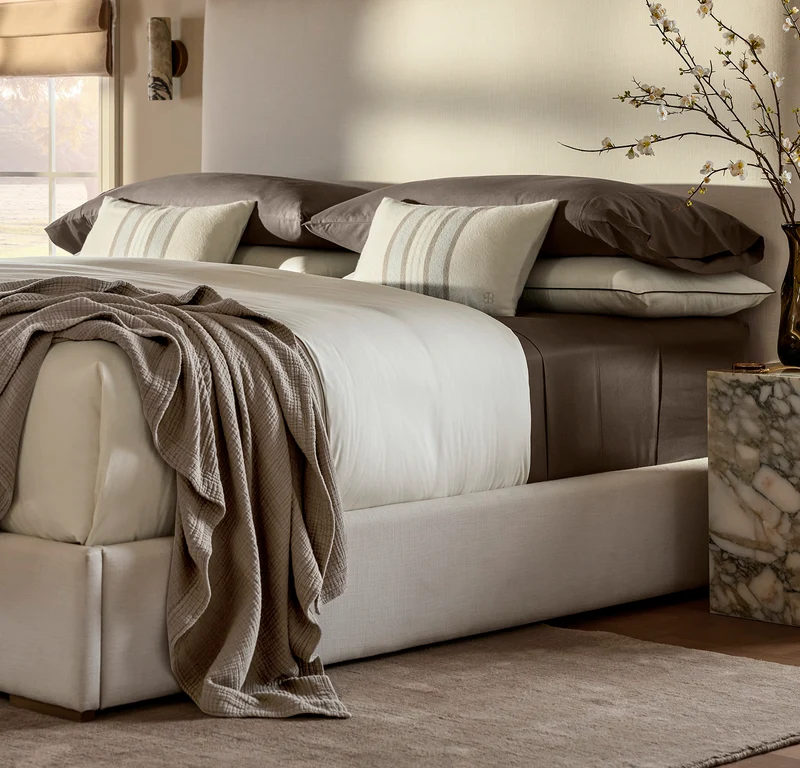 Percale Hemmed Sheet Set - Deep Walnut