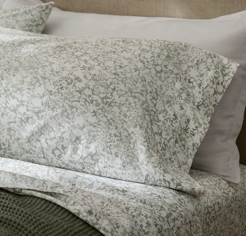 Percale Hemmed Pillowcase Set - Meadow Garden