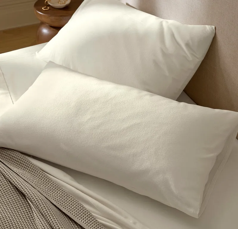 Flannel Pillowcase Set - Cream