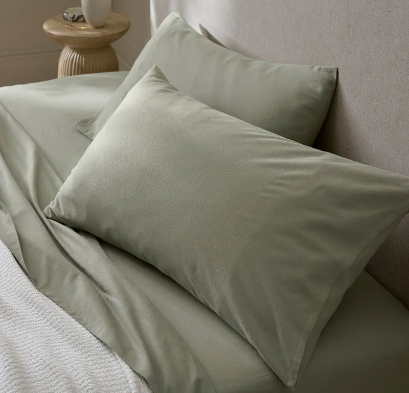 Flannel Pillowcase Set - Sageleaf