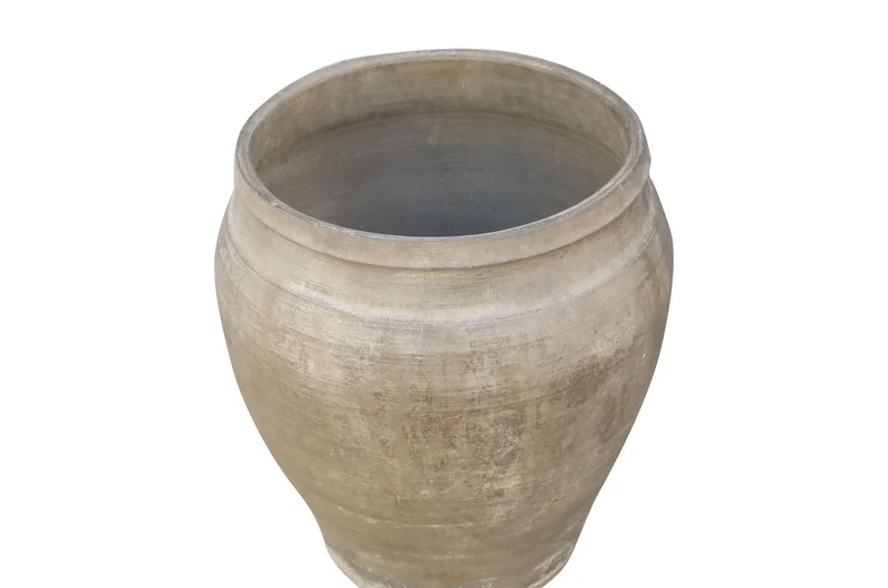 Casa Padrino Luxus Vase 52 x 52 x H. 59 cm - Große Terrakotta Vase im rustikalen Antik-Look - Luxus Deko Accessoires