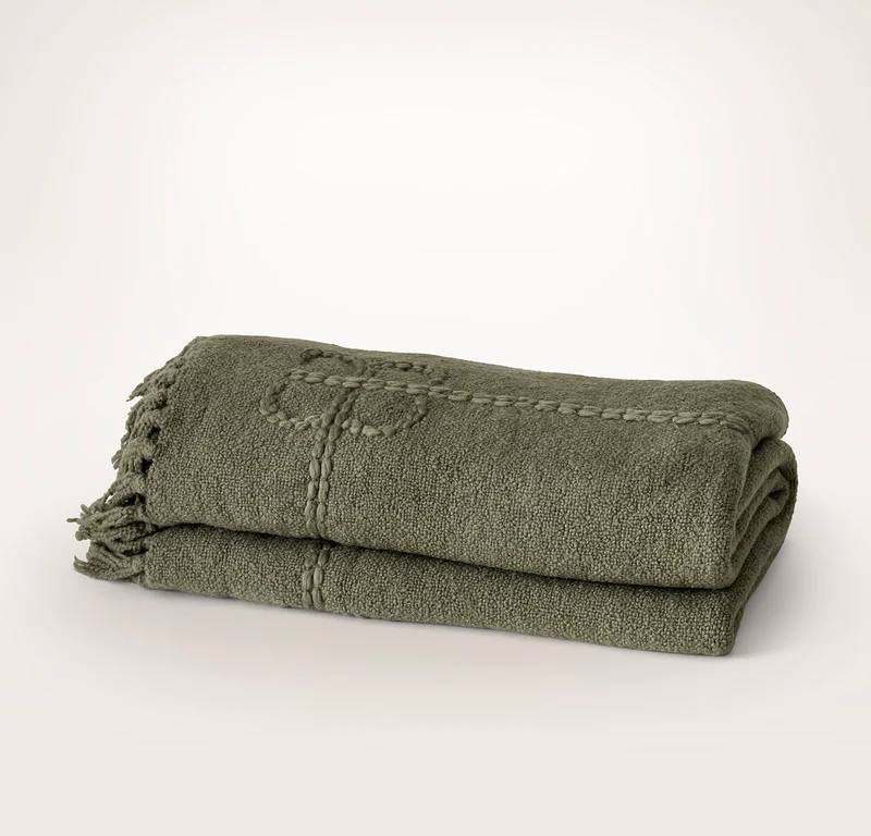Petite Bouclé Throw Blanket - Juniper