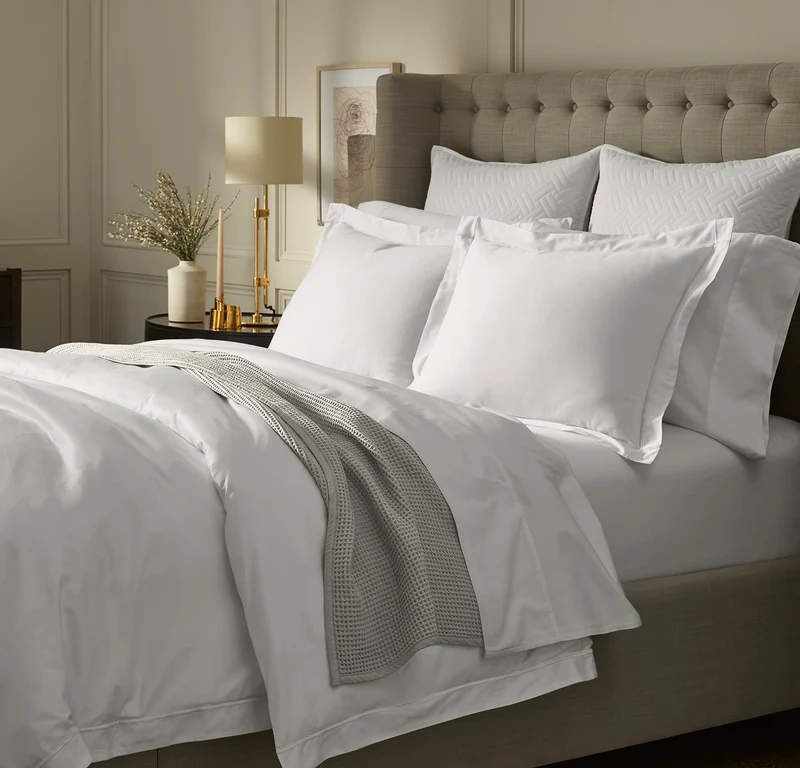 Percale Embellished Duvet Set - White/White Embroidered