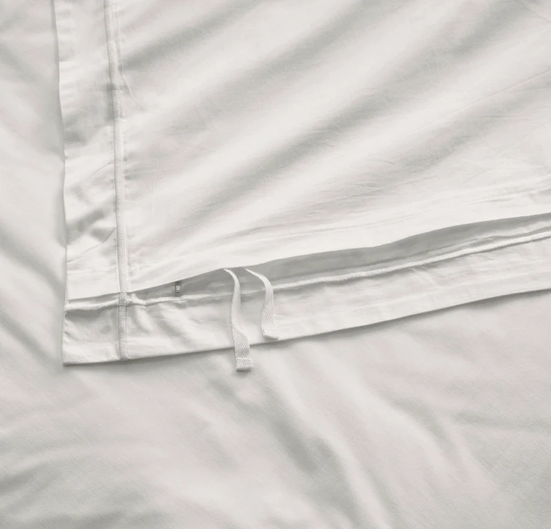 Percale Embellished Duvet Set - White/White Embroidered