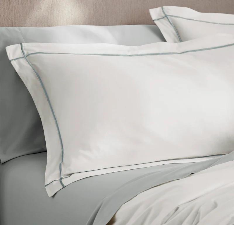 Percale Embellished Duvet Set - White/Shore Embroidered