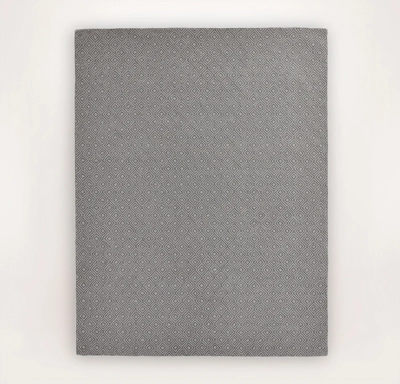 Sculpted Diamond Rug - Stone
