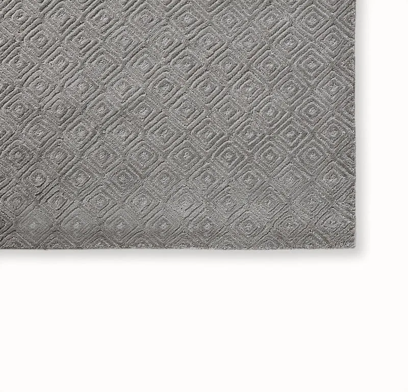 Sculpted Diamond Rug - Stone