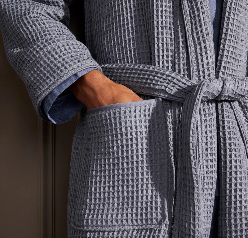 Men's Waffle Robe - Mineral