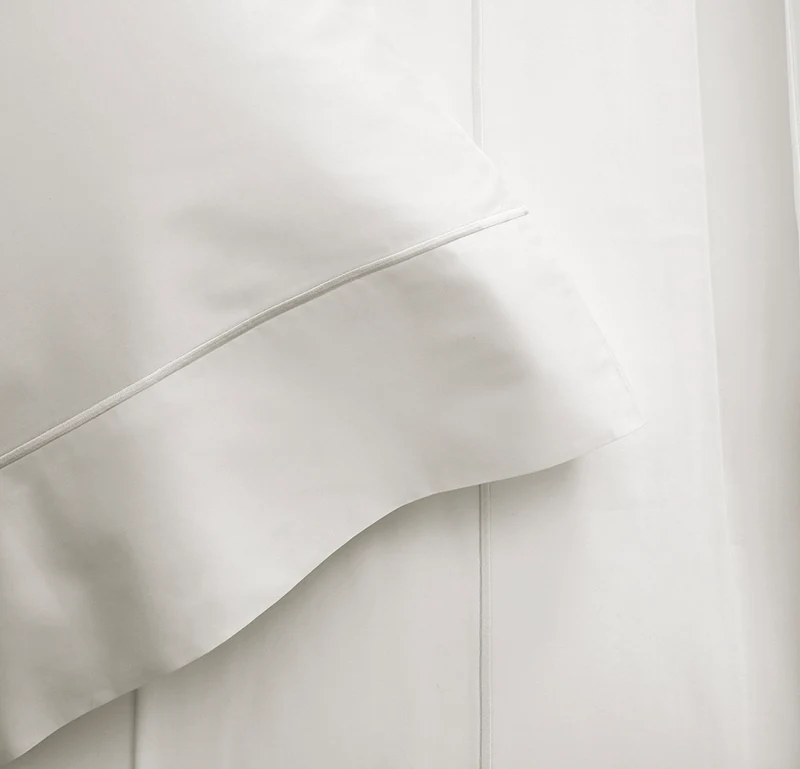 Percale Embellished Pillowcase Set - White/White Embroidered