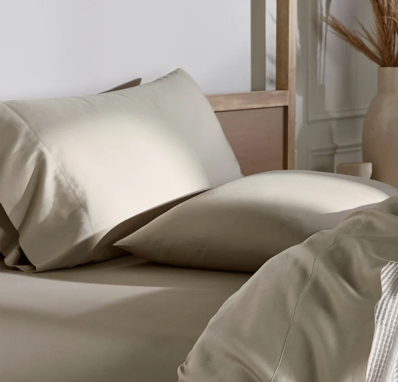 Signature Hemmed Pillowcase Set - Oak (Personalized)