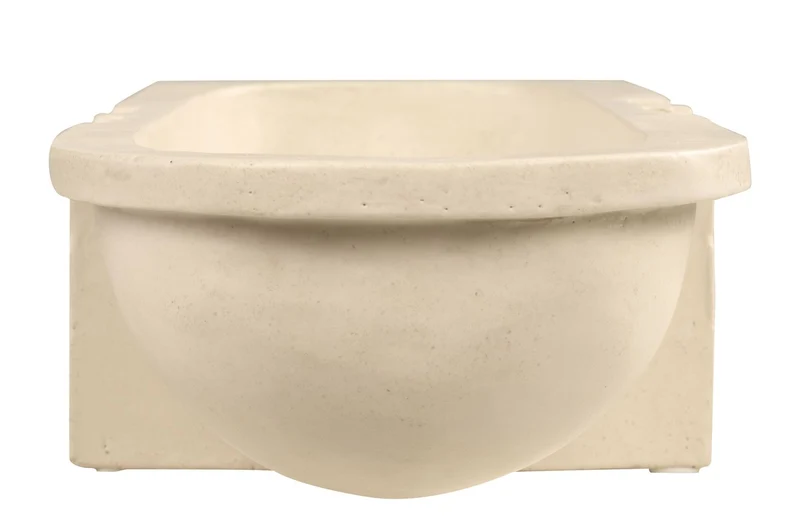 Casa Padrino Luxus Schale Naturfarben 51 x 19,5 x H. 11 cm - Längliche Steingut Deko Schale im Natural Finish - Luxus Deko Accessoires