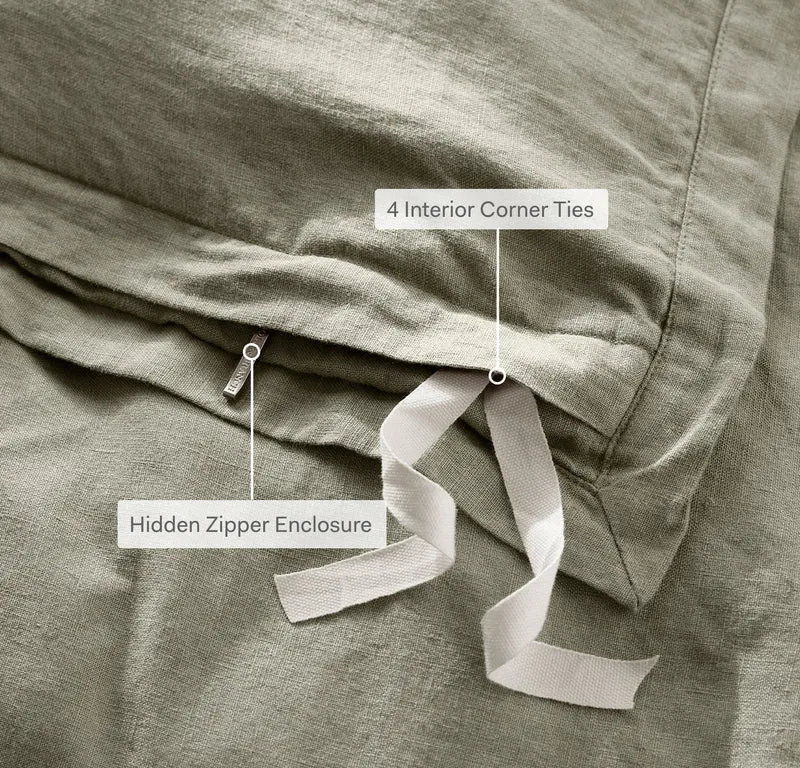 Linen Duvet Set - Mist