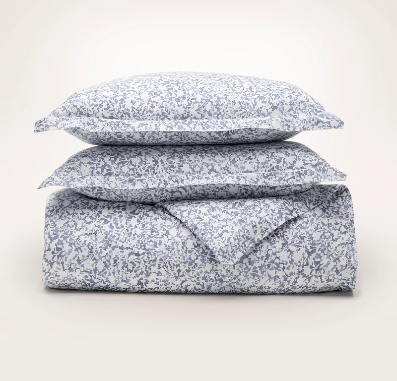 Percale Hemmed Duvet Set - Bay Garden
