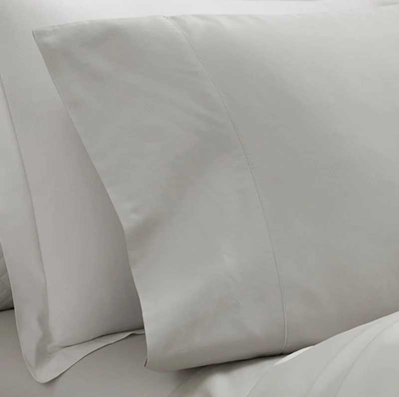 Percale Hemmed Pillowcase Set - Mist