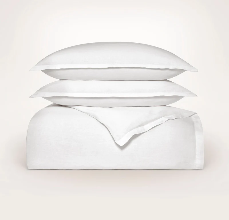 Linen Duvet Set - White