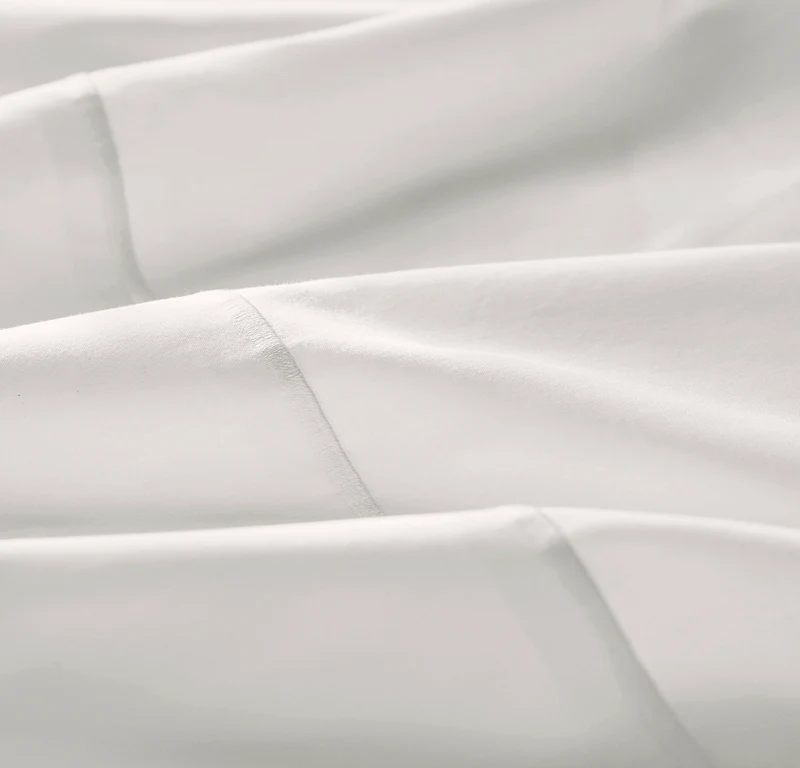 Percale Embellished Sheet Set - White/White Embroidered