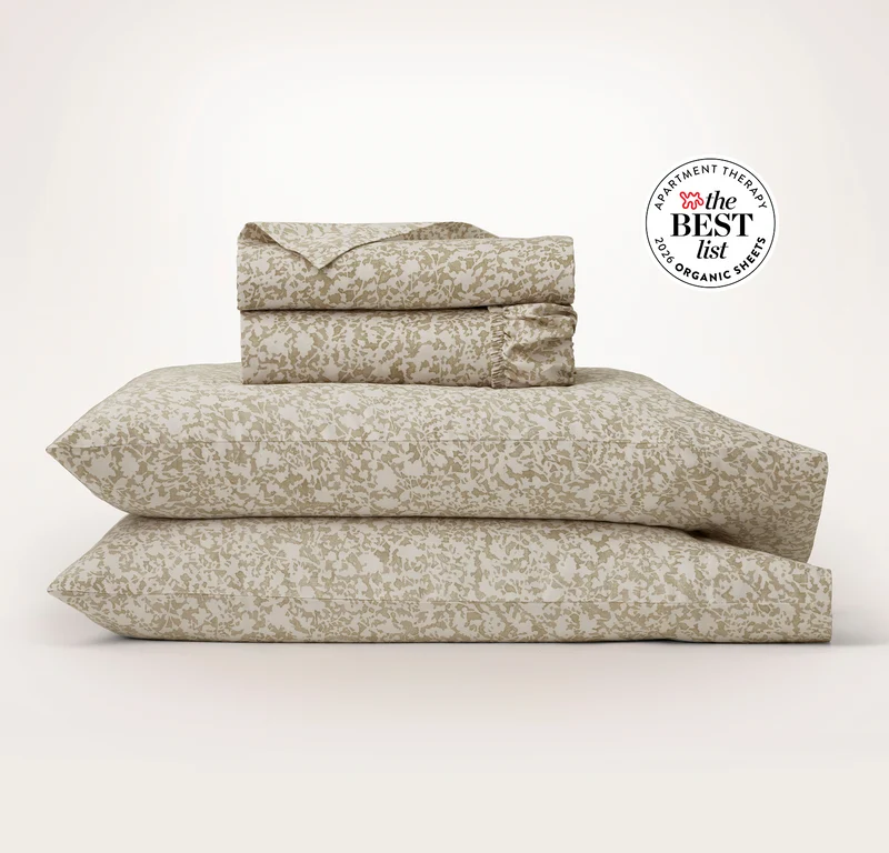 Cooling Percale Sheet Set - Oak Garden