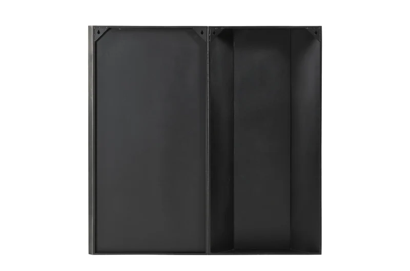 Casa Padrino Luxus Wanddekoration Silber 103,5 x 12,5 x H. 101,5 cm - Zweiteiliges Wandrelief Edge aus Stahl mit geätztem Antik-Nickel Finish - Luxus Deko Accessoires