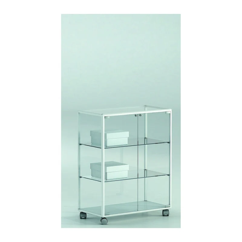 Casa Padrino Luxus Ladenvitrine 71 x 37 cm H. 90 cm - Ladeneinrichtung - Boutique Möbel - Made in Italy