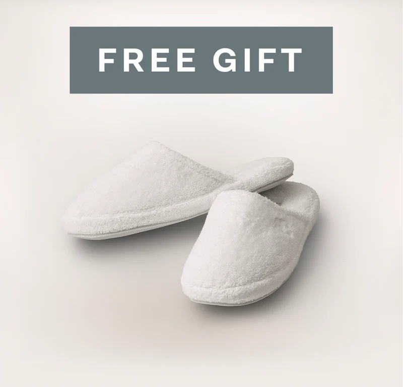 FREE Turkish Ultra Plush Slippers - White - Medium