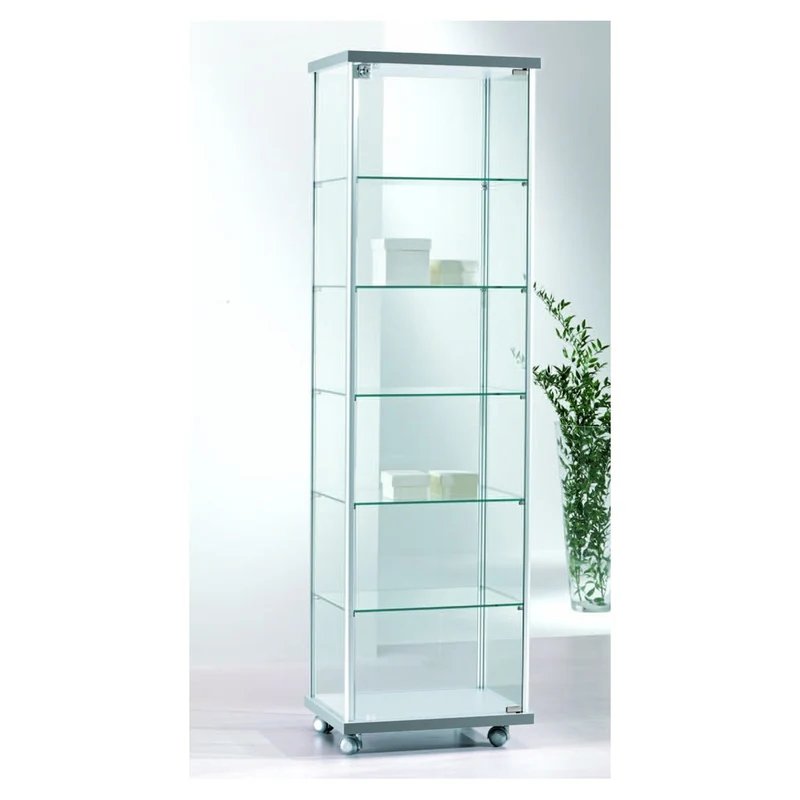 Casa Padrino Luxus Ladenvitrine 73 x 39 cm H. 180 cm - Ladeneinrichtung - Boutique Möbel - Made in Italy